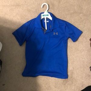 Medium blue under armor polo shirts